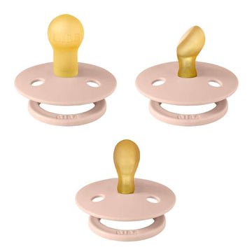 BIBS Try-It Collection - 3 Olika Nappar - Färg - strl. 1 - Blush 