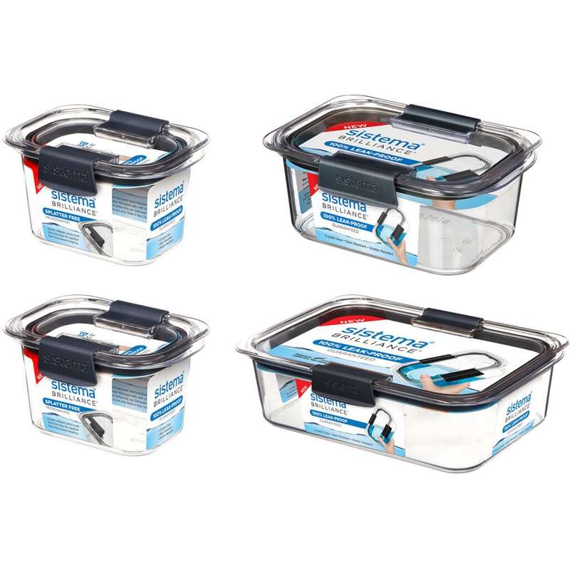 Sistema Matförvaring - Brilliance - 4-Pack - Svart 