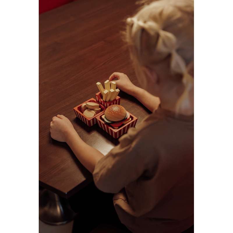 MaMaMeMo Lekmat i Trä - Burger Meny 