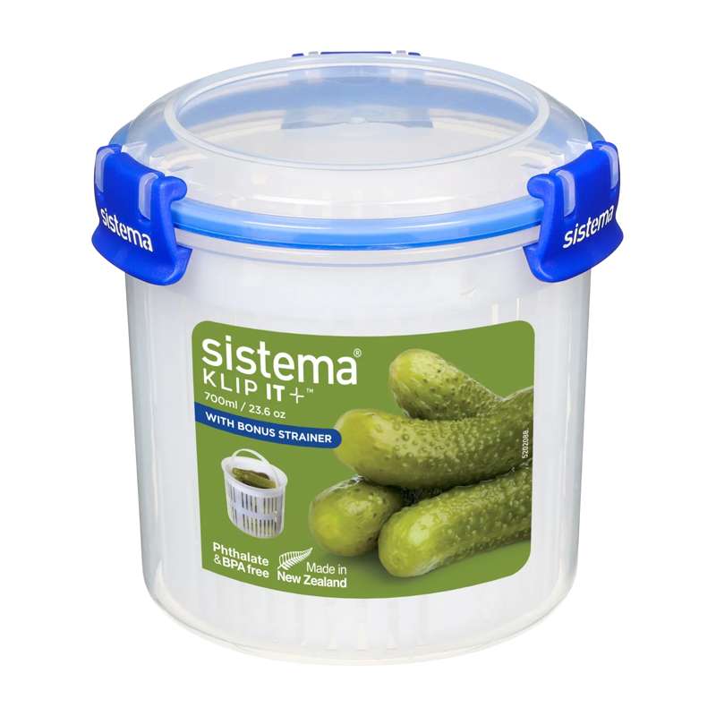 Sistema Matförvaring - Klip It Plus - Rund - 700ml - Blå 