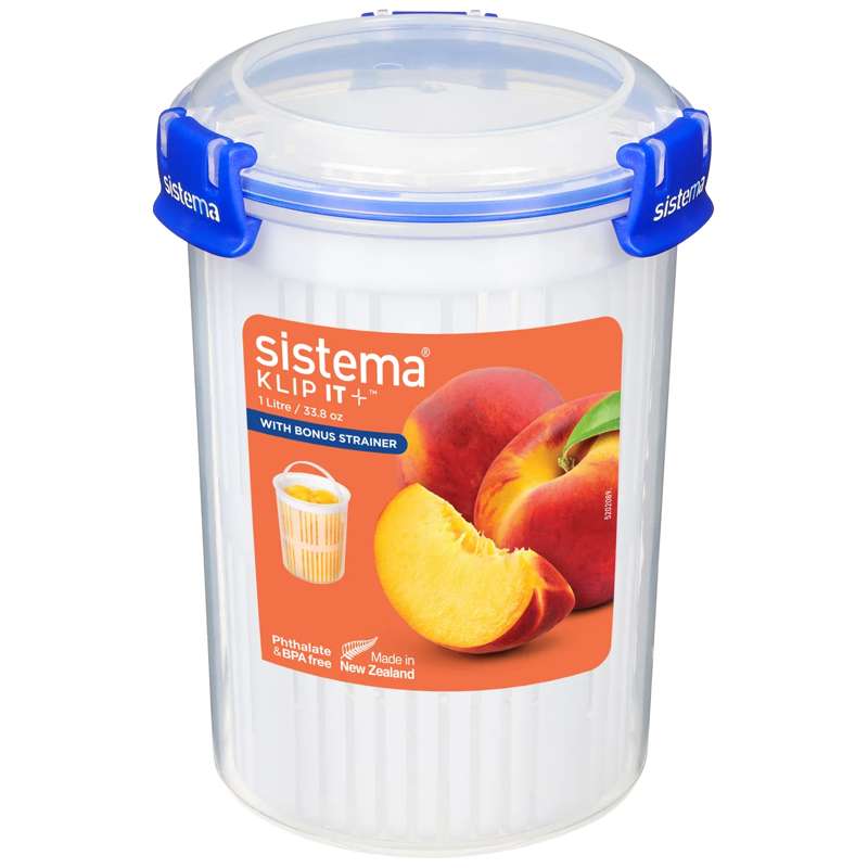 Sistema Matförvaring - Klip It Plus - Rund - 1L - Blå 
