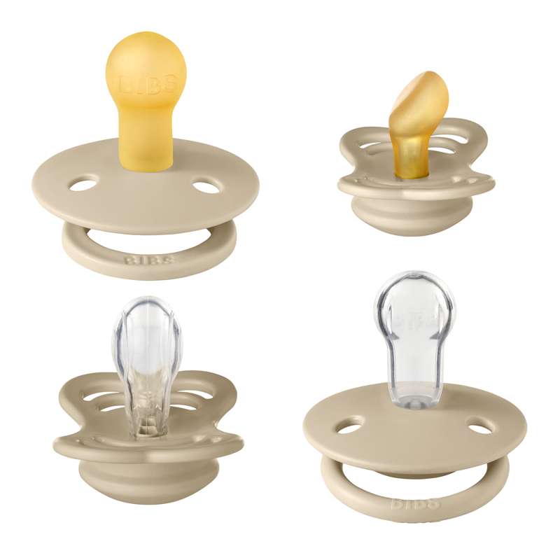 BIBS Try-It Collection - 4 Olika Nappar - strl. 1 - Vanilj 
