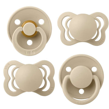 BIBS Try-It Collection - 4 Olika Nappar - strl. 1 - Vanilj 