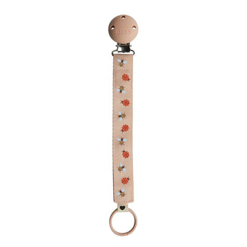 BIBS Accessories - Pacifier Clip Ribbon - Ladybug/Caterpillar/Beetle Studio - Blush