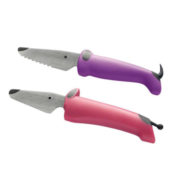 Kinderkitchen Barnkockknivar 2 st. - Rosa/Lila 