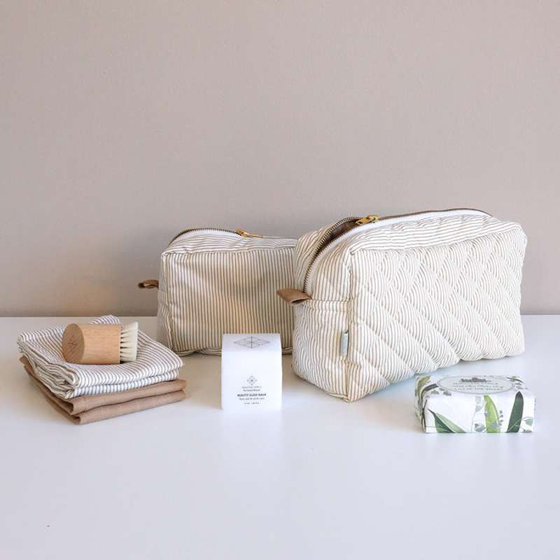 Cam Cam Copenhagen Makeup Pung - OCS - Classic Stripes Camel