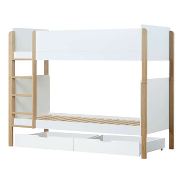 Hoppekids BLEND - 2-i-1 Våningsäng m. Lådor - 90x200 cm - Ek 