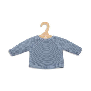 Memories by Así Docka - 43-46 cm. - Varm Stickad tröja - Ljusblå 