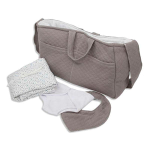 Memories by Así Docktillbehör - 43-46 cm. - Skötväska till docka - m. Innehåll - Grå 