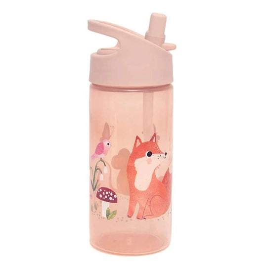 Petit Monkey Drickflaska med sugrörsfunktion - Woodland (rosa)