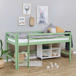Hoppekids ECO Dream halvhög säng - Delbar - Pale Green - 90x200 cm