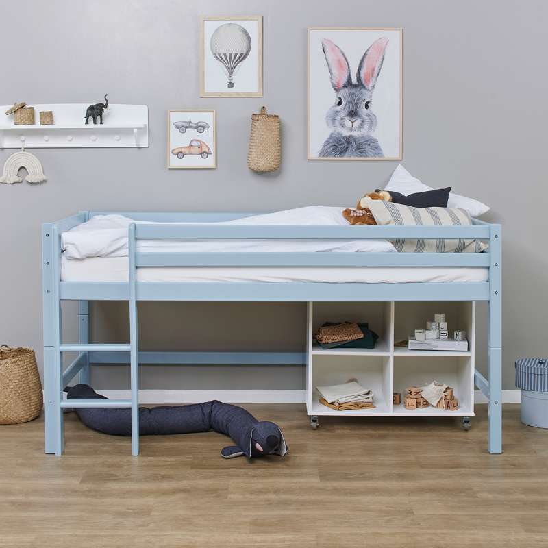 Hoppekids ECO Dream - Min färg Halvhög loftsäng - 90x200 cm. - Dream Blue 