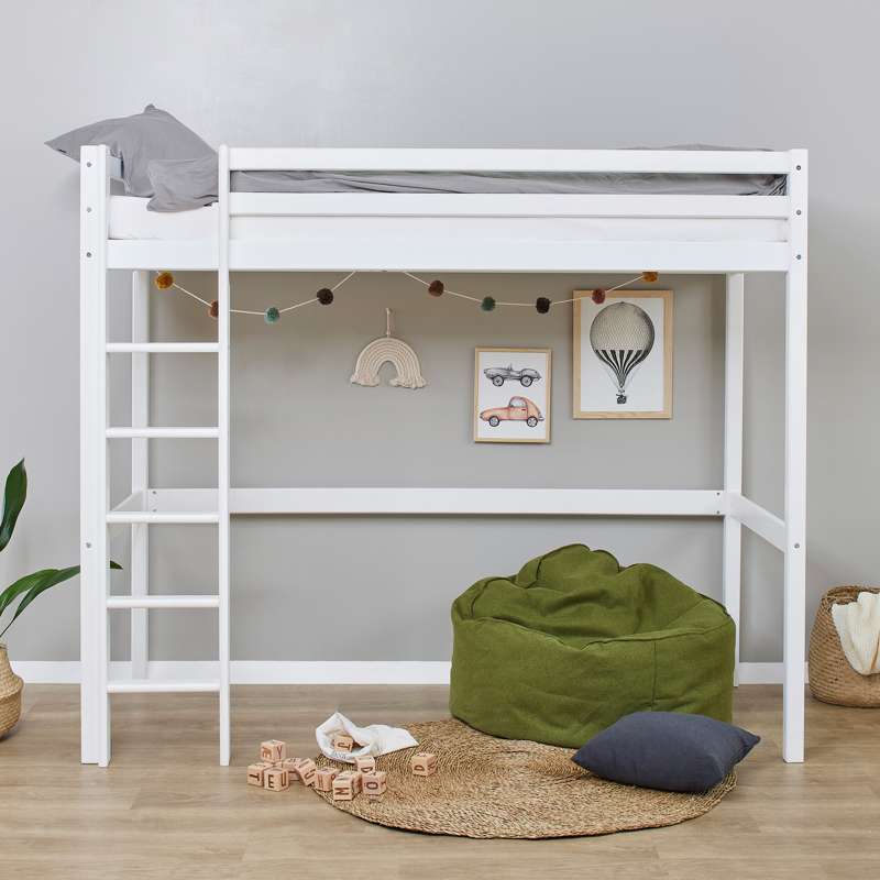 Hoppekids ECO Dream - Loftsäng 90x200 cm. - Vit 