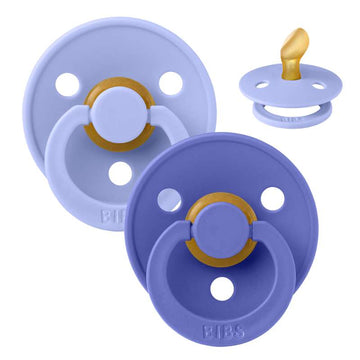 BIBS Anatomisk Colour napp - 2-pack - strl. 1 - naturgummi - Hush/Grape 