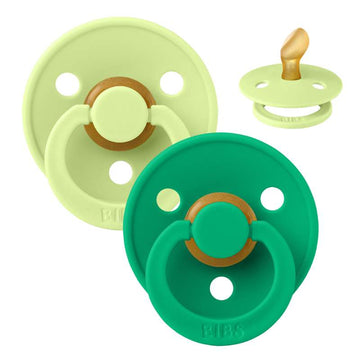 BIBS Anatomisk Colour napp - 2-Pack - strl. 1 - naturgummi - Matcha/Cactus 