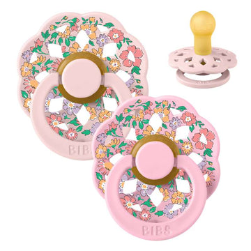 BIBS Rund Boheme napp - 2-Pack - strl. 1 - naturgummi - Liberty - Oscar Meadow/Blossom Mix 