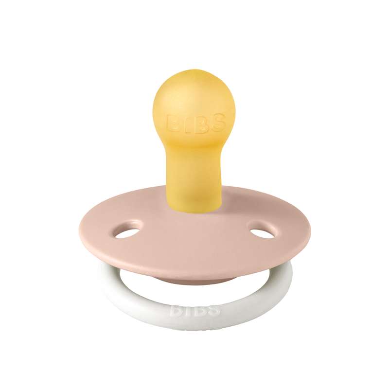Bibs De Lux Napp - strl. 1 - naturgummi - GLOW - Blush 