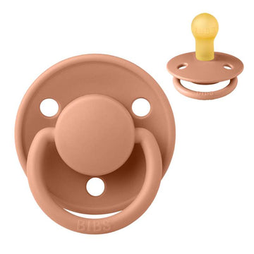 Bibs De Lux Napp - strl. 1 - naturgummi - Persika 