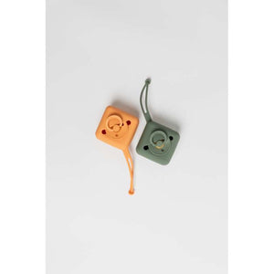 BIBS Accessories Napphållare - Silikon - Nappbox med plats för 3 nappar - Pumpkin