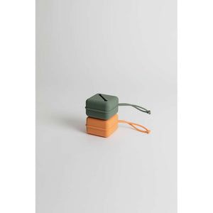 BIBS Accessories Napphållare - Silikon - Nappbox med plats för 3 nappar - Pumpkin