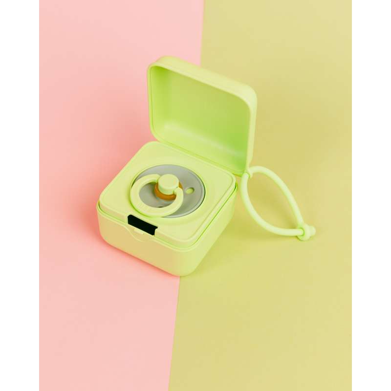 BIBS Tillbehör Napphållare - Silikon - Suttebox med plats för 3 nappar - Matcha 