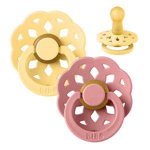 Bibs Boheme Napp - 2-Pack - strl. 2 - naturgummi - Pale Butter/Dusty Pink 