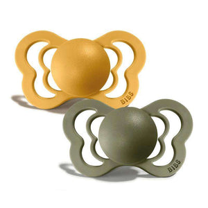 Bibs Couture Napp - 2-Pack - strl. 1 - Silikon - Honey Bee/Olive 