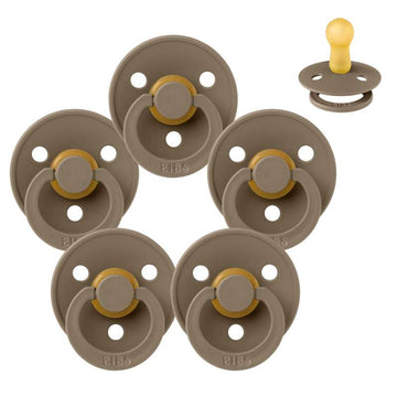 Bibs Rund Colour Napp - bundle - 5 st. - strl. 2 - Mörk ek 