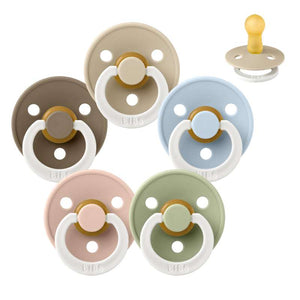 Bibs Rund Colour Napp - bundle - 5 st. - strl. 2 - Sov gott lilla vän - GLOW 