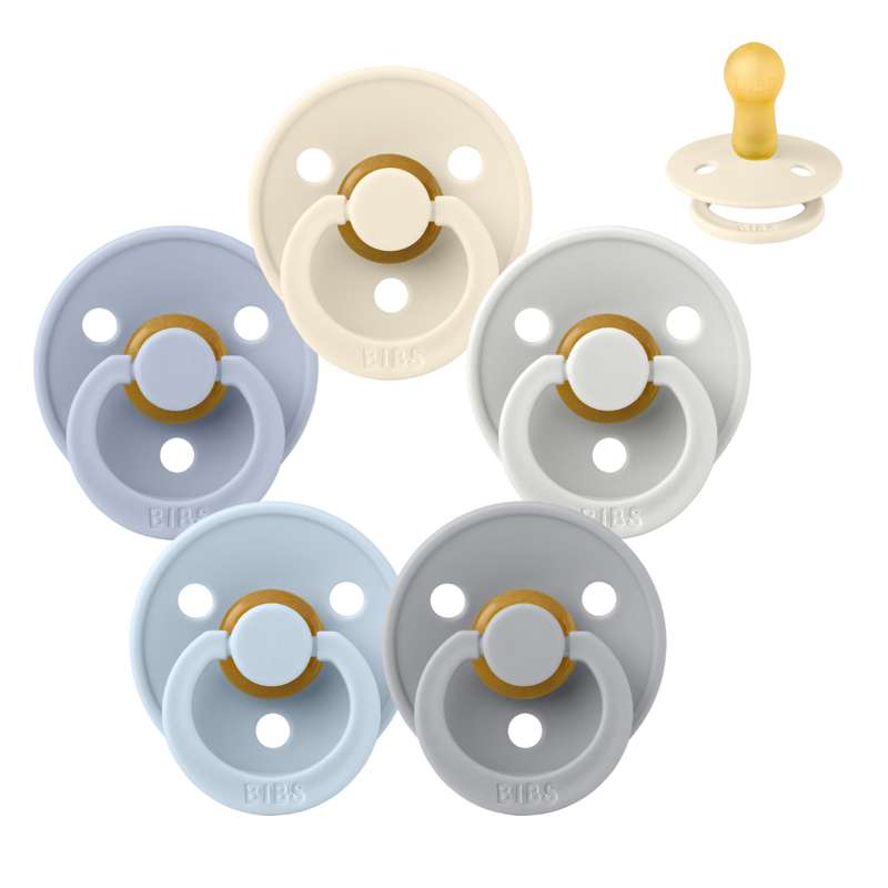 Bibs Rund Colour Napp - bundle - 5 st. - strl. 2 - Mjuk och Klar 