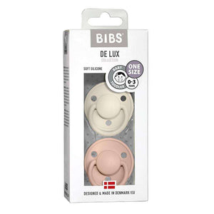 BIBS De Lux Napp - 2-Pack - Onesize - Silikon - Ivory/Blush