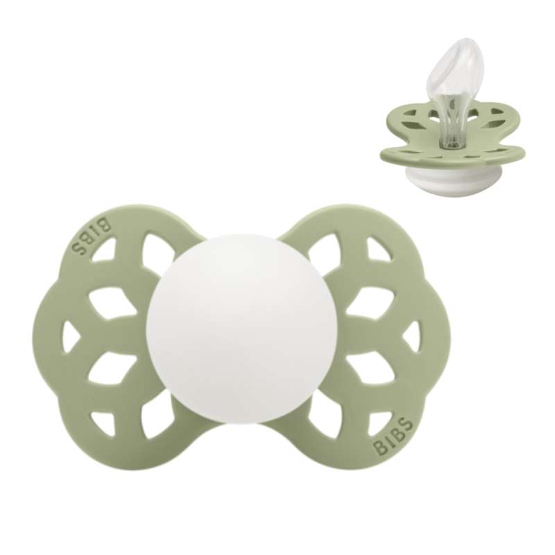 BIBS Anatomisk Infinity Sut - strl. 2 - Silikon - GLOW - Salvia 