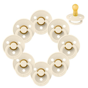 Bibs Rund Colour Napp - bundle - 8 st. - strl. 2 - Elfenben 