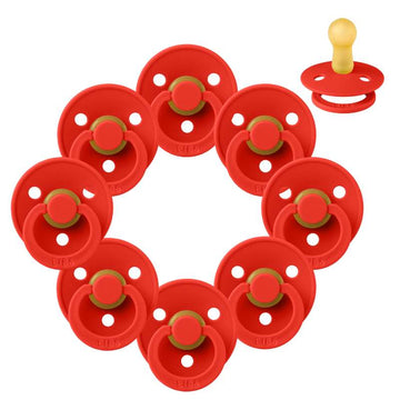 Bibs Rund Colour Napp - bundle - 8 st. - strl. 2 - Candy Apple 