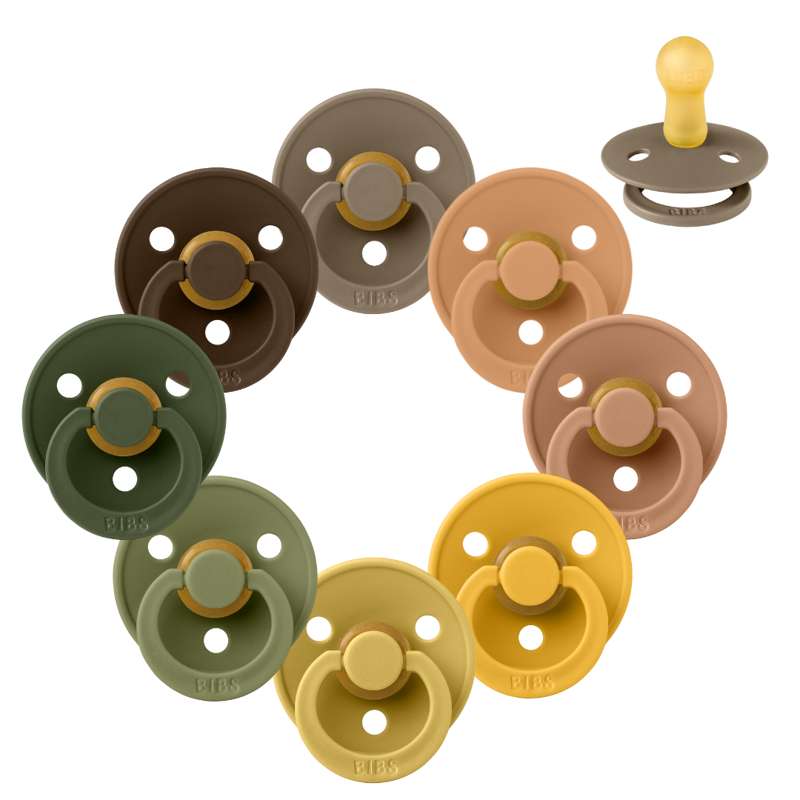 Bibs Rund Colour Napp - bundle - 8 st. - strl. 2 - Höstglädje 