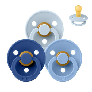 Bibs Rund Colour Napp - bundle - 3 st. - strl. 1 - Blåögd baby 