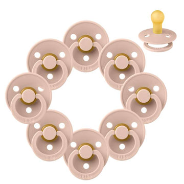 Bibs Rund Colour Napp - bundle - 8 st. - strl. 1 - Blush 