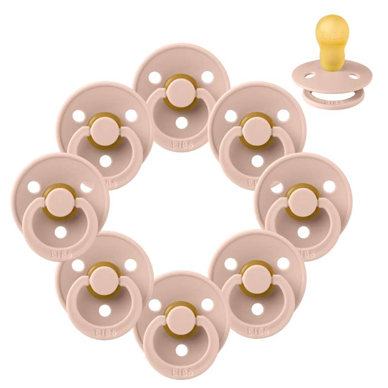 Bibs Rund Colour Napp - bundle - 8 st. - strl. 3 - Blush 