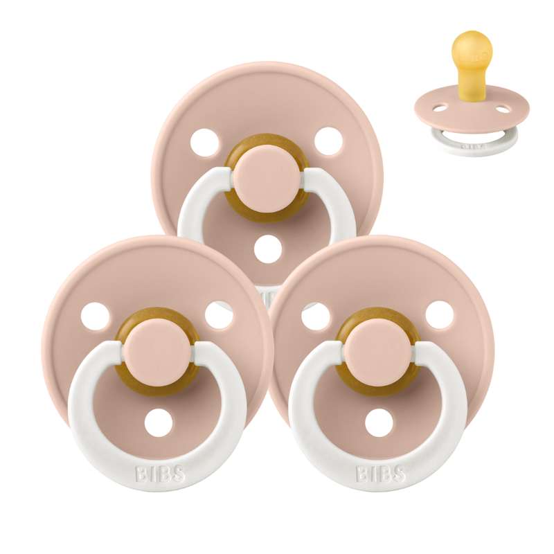 Bibs Rund Colour Napp - bundle - 3 st. - strl. 1 - GLOW - Blush 