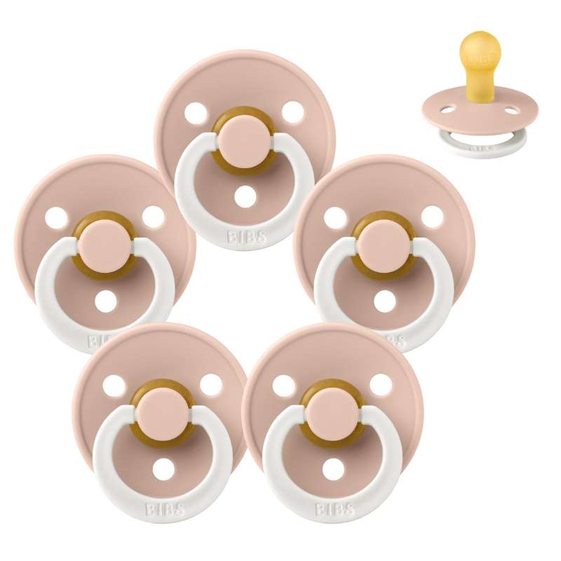 Bibs Rund Colour Napp - bundle - 5 st. - strl. 1 - GLOW - Blush 