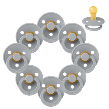 Bibs Rund Colour Napp - bundle - 8 st. - strl. 1 - Cloud 