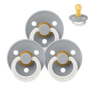 Bibs Rund Colour Napp - bundle - 3 st. - strl. 2 - GLOW - Moln 