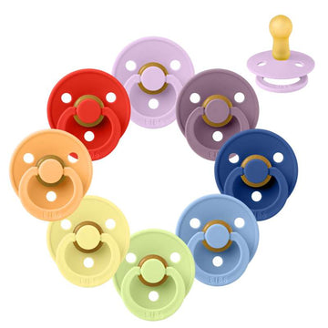 Bibs Rund Colour Napp - bundle - 8 st. - strl. 2 - Regnbågens färger 