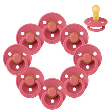 Bibs Rund Colour Napp - bundle - 8 st. - strl. 2 - Korall 
