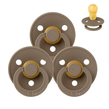 Bibs Rund Colour Napp - bundle - 3 st. - strl. 3 - Mörk ek 