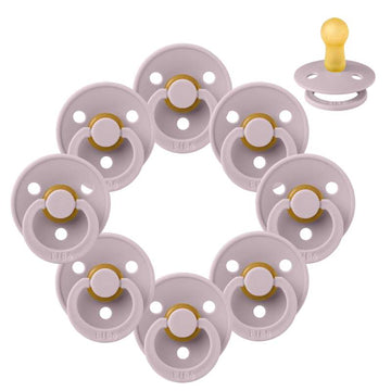 Bibs Rund Colour Napp - bundle - 8 st. - strl. 2 - Dämpad lila 