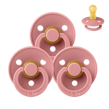 Bibs Rund Colour Napp - bundle - 3 st. - strl. 2 - Dammig Rosa 