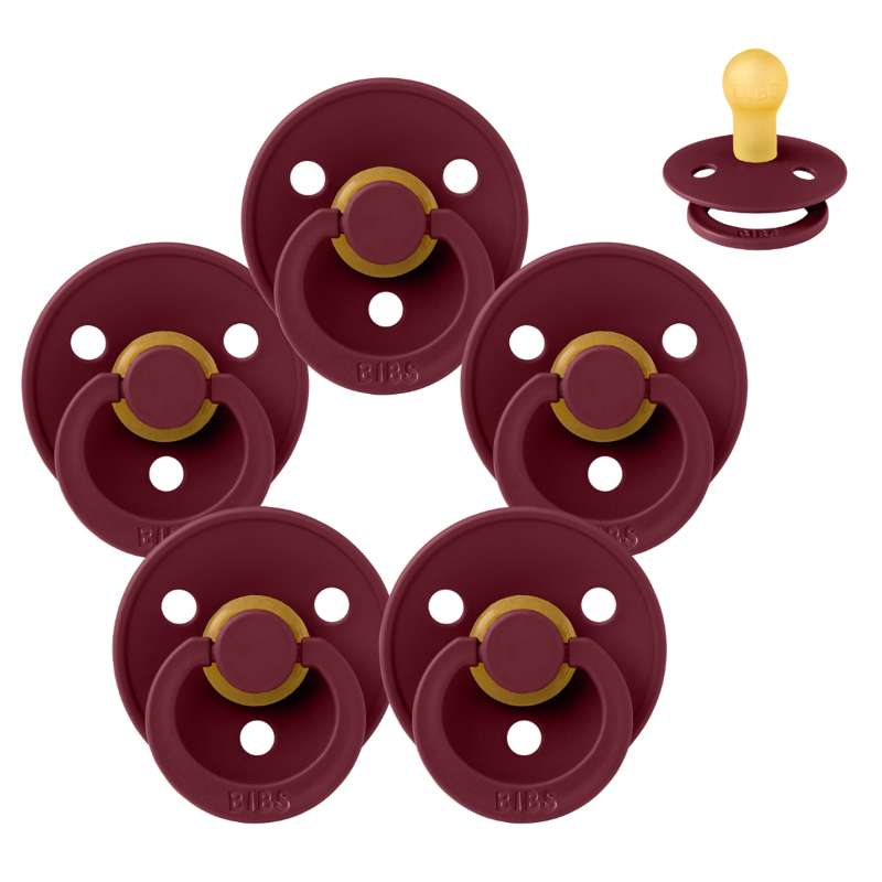 Bibs Rund Colour Napp - bundle - 5 st. - strl. 1 - Fläderbär 