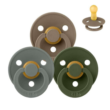 Bibs Rund Colour Napp - bundle - 3 st. - strl. 2 - Skogbotten 