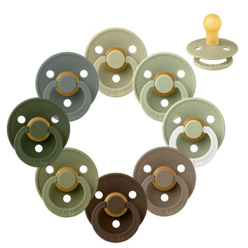 Bibs Rund Colour Napp - bundle - 8 st. - strl. 1 - Skogbotten 